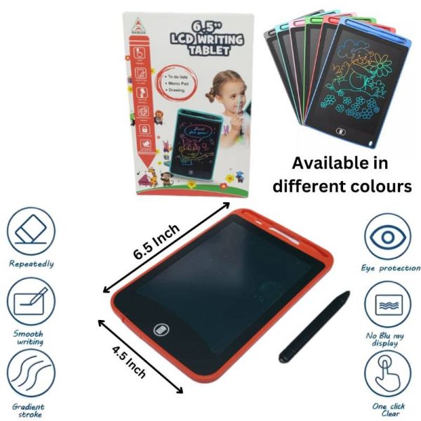 Magic Water Book with Pen + 6.5-Inch Multi-Color LCD Writing Tablet Bundle for Kids