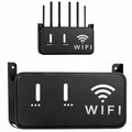 Black WiFi Router Storage Box & Wall Mount Shelf  Universal Cable Organizer | Space-Saving Holder for Modem, Set-Top Box & Smart Devices | Home & Office Use