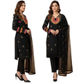 Organza 3-Piece Suit for Women | Unstitched  Handmade Aari Zari & Beads Work