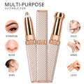 2-in-1 Flawless Facial Hair Remover & Eyebrow Trimmer | USB Rechargeable, Painless & Portable | Pink