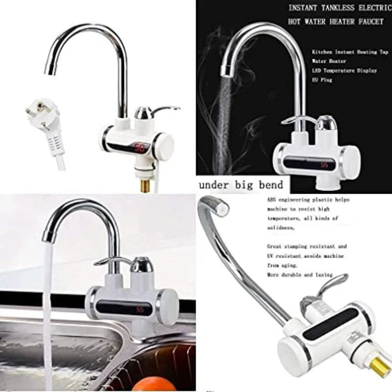 Premium Electric Instant Heating  Faucet  | Digital Temperature Display | Metal handle |  Kitchen & Bathroom Hot Water Tap