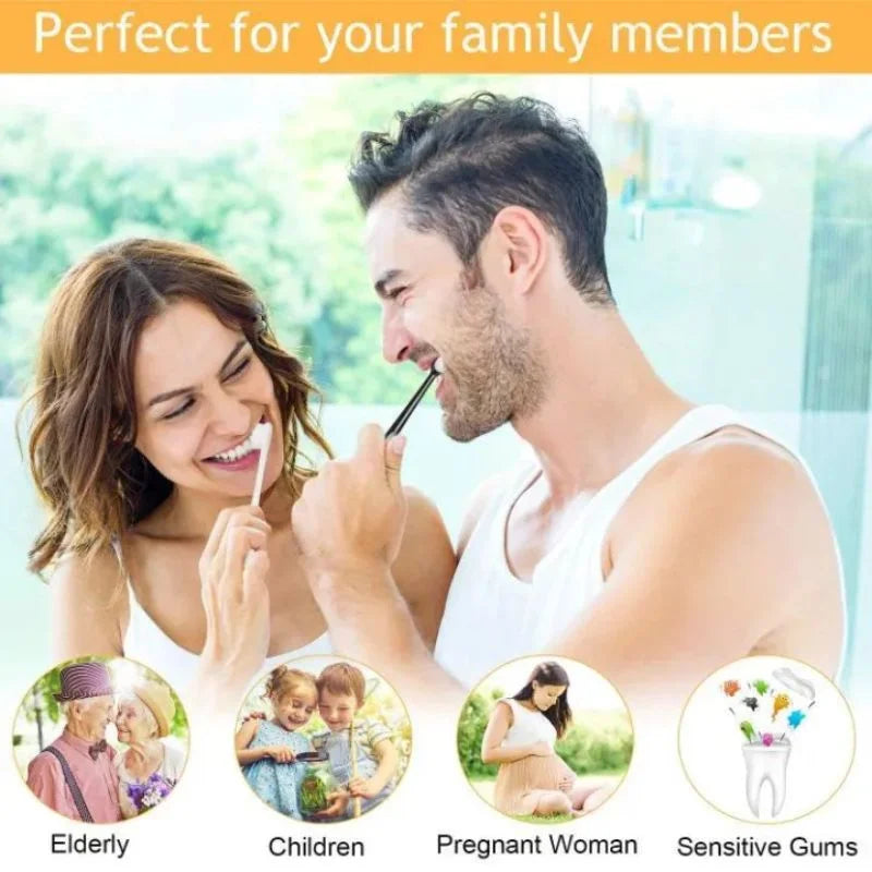 Nano Toothbrush with Travel Case | Ultra Soft Micro-Nano Bristles | For Sensitive Gums, Adults & Kids | Pink